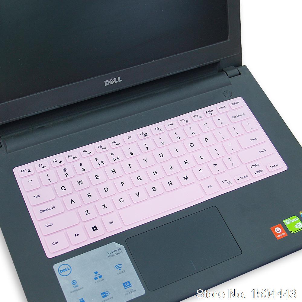 For DELL Inspiron 14 7000 7460 7472 7447 7437 3442 3443 5447 7570 14 inch Silicone laptop keyboard Protector skin: allpink