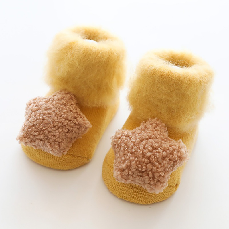 Newborn Floor Sock With Rubber Sole Baby Socks Baby Infant Anti Slip Girl Socks Wear Toddler Girl Shoes: MV0106Y(1) / 18M
