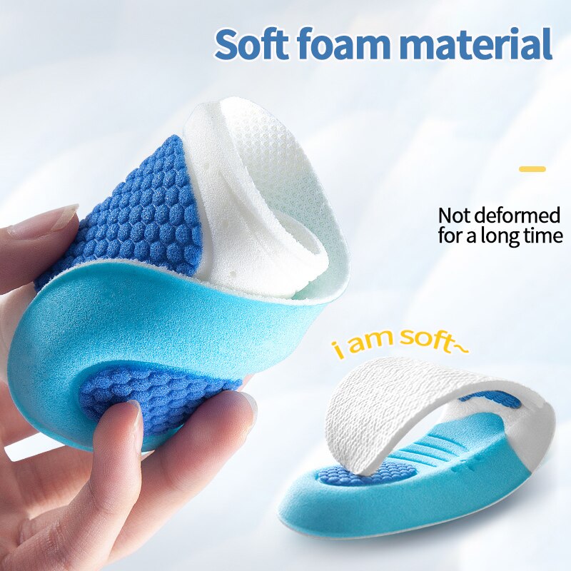 Children Memory Foam Sport Insoles Orthopedic Arch Support Shoes Pad Comfortable Heel Cushion Plantar Fasciitis Feet Care Insole