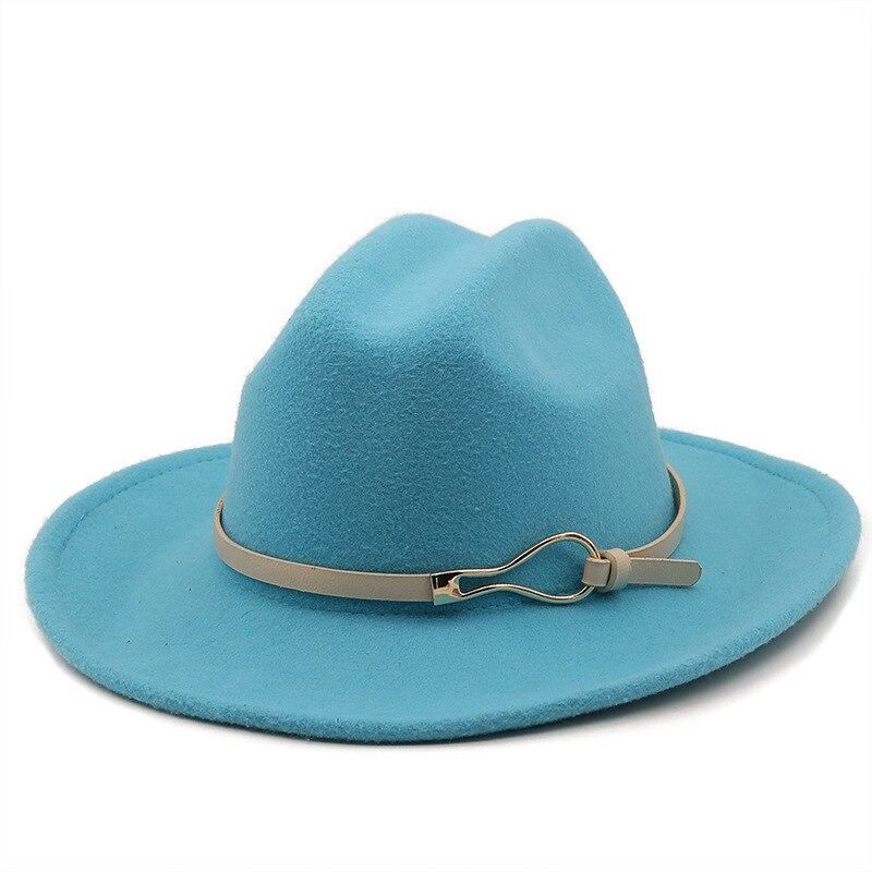 Sombrero de fieltro clásico británico para hombre y mujer, accesorios de sombrero de vaquero, sombrero de Jazz, sombrero de caballero: 4