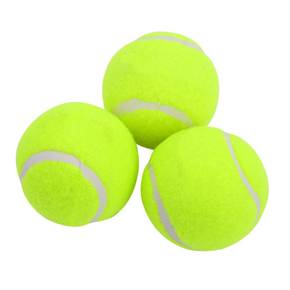 3Pcs High Resilience Rubber Tennis Training Balls Durable Tennis Practice Ball for Sports Competition Training Exercises