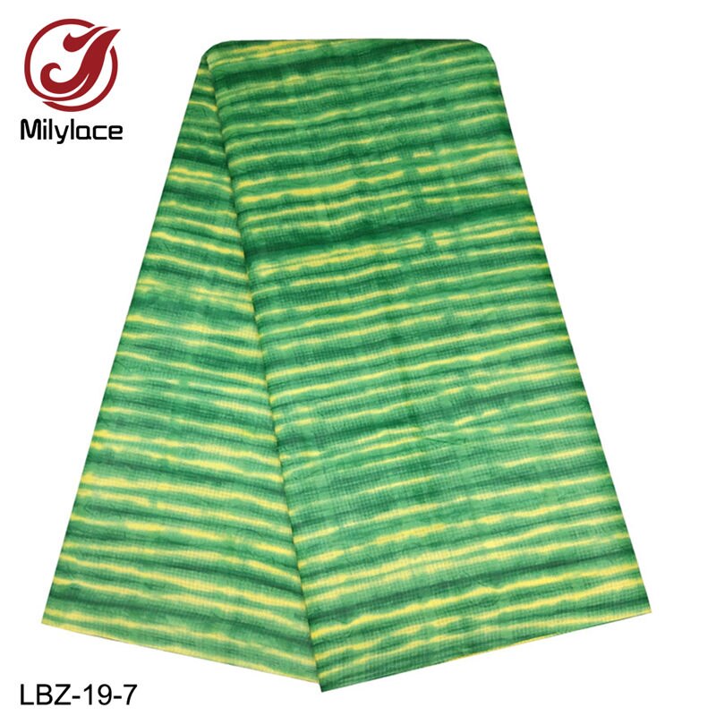 Latest Plaid Tie-dye Bazin Cotton Fabric African Style Cotton Fabric for Daily Clothing LBZ-19: LBZ-19-7