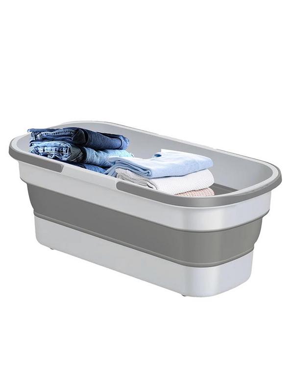 12L Opvouwbare Dweil Emmer Wasemmer Met Wielen 2 Handvatten Multifunctionele Rechthoekige Emmer Huisreiniging Accessoire