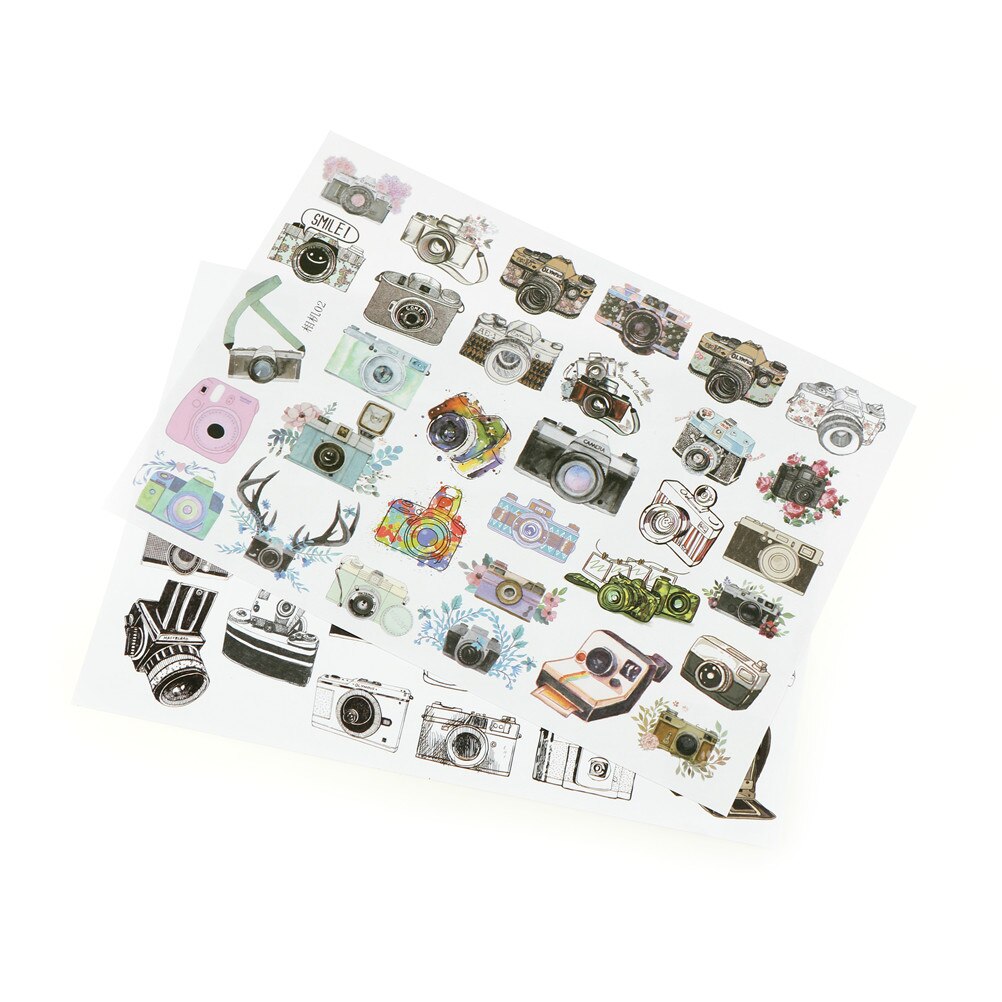 DIY handmade photo album scrapbook diary camera adhesive paper sticker decoration stickers