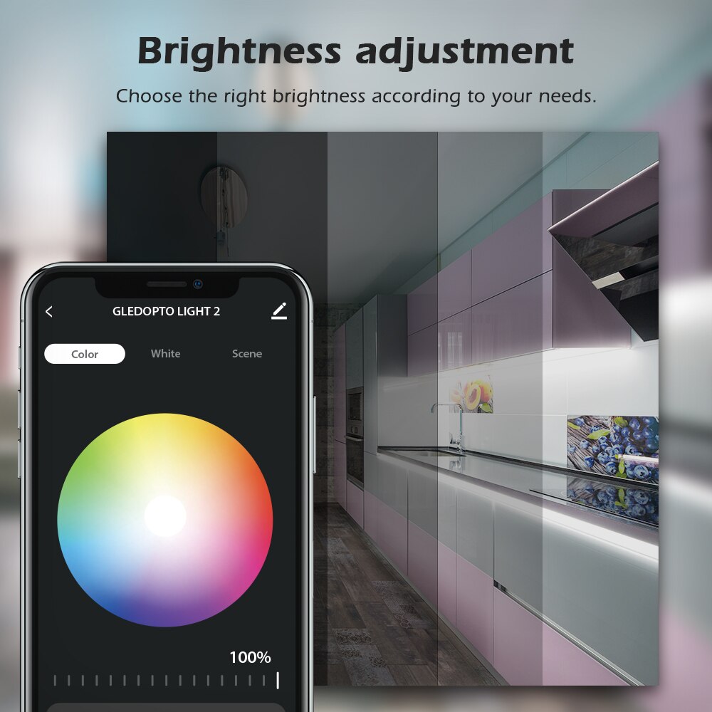 Gledopto Tuya Smart Life WiFi Smart Led Controller Wireless RGB+CCT 12-24V Works With Alexa Google Home Assistant