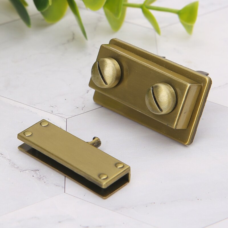 Women Bag Making Metal Push Lock Briefcase Square Lock Hardware Accessories