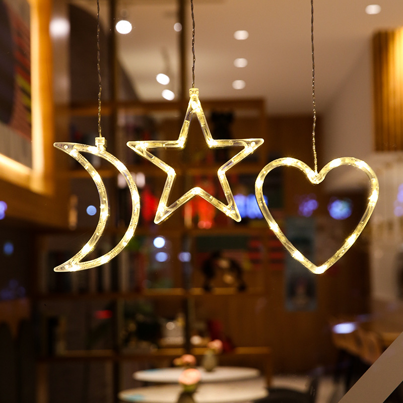 Weihnachtsdekoration LED-Lichterkette für Zuhause, Hochzeit, Schaufenster, Girlande, Lichter Ich bin Freien, Weihnachtsmann, Schneemann, stanzfrei
