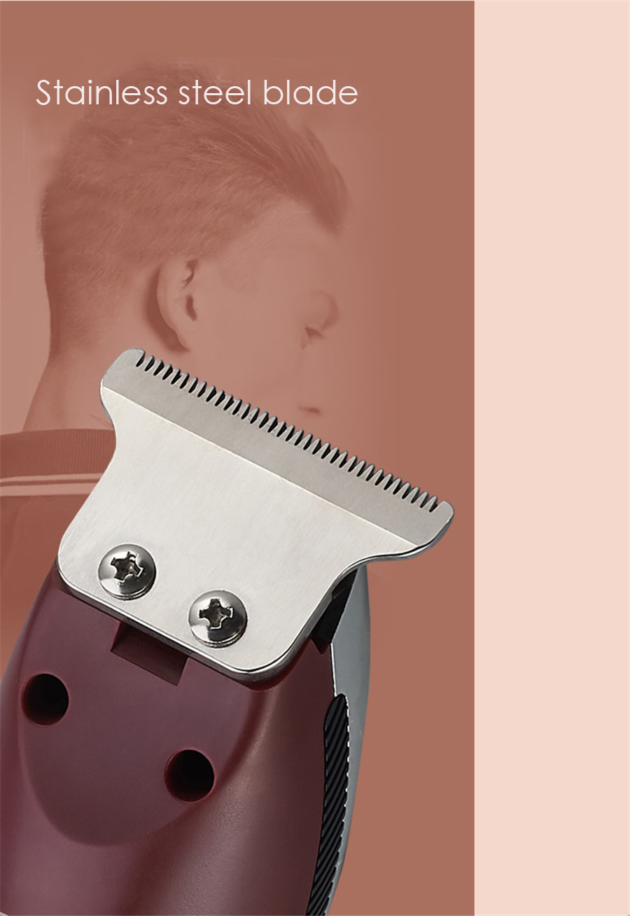 Hårtrimmer skjegg hårklipper menn trimer elektrisk hårklippemaskin haircut 0.1mm rustfri stålkutter