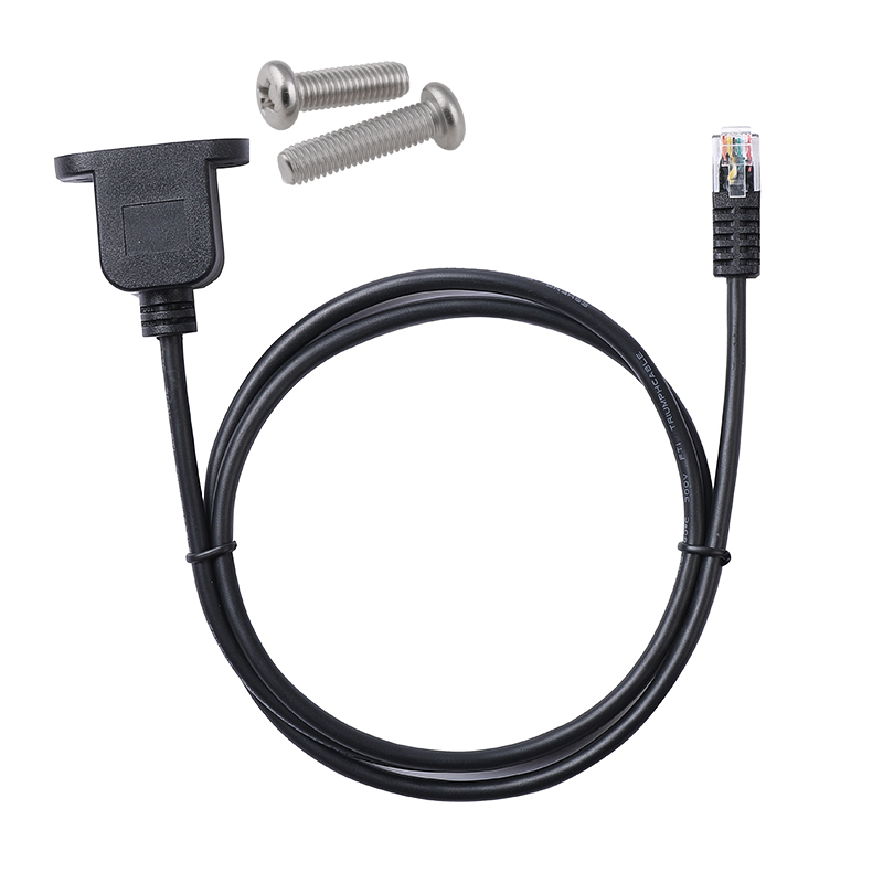 RJ11 RJ12 6P6C Montaje en panel hembra a cable de extensión macho 6P6C