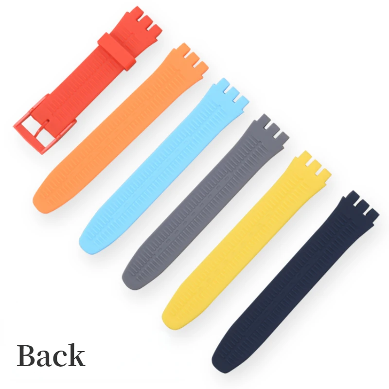 Correas de reloj de resina para hombre, accesorios, pulsera deportiva de goma resistente al agua, correa de silicona de 16, 17, 19, 20mm para Swatch GW164 GB274