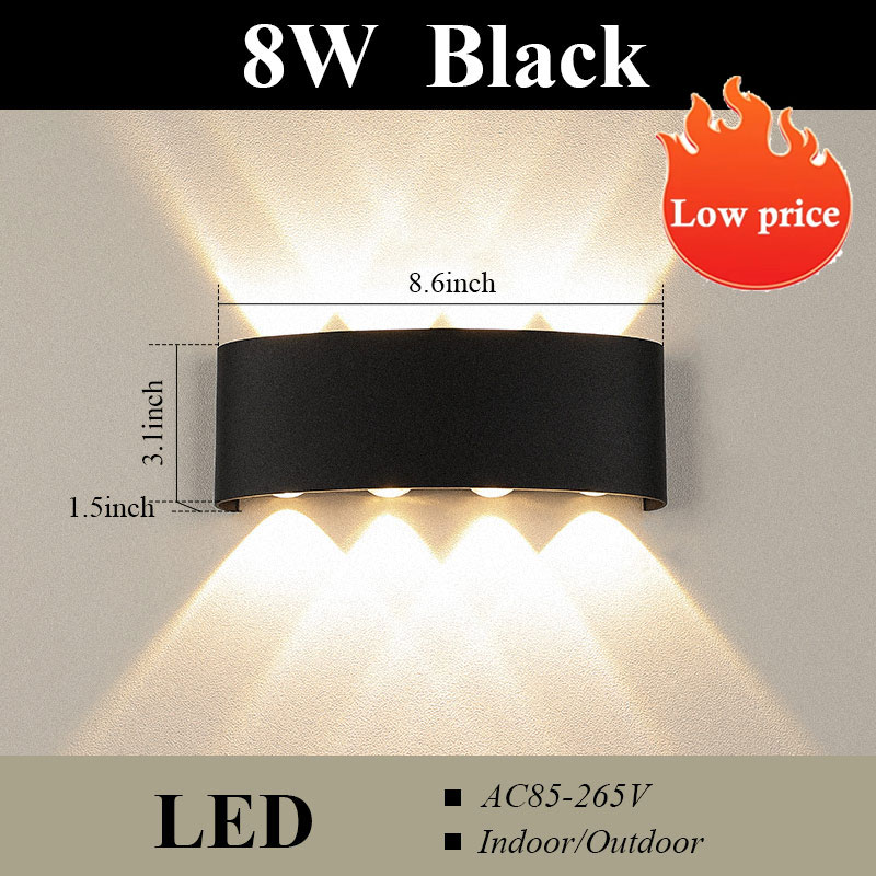 110V 220V LED-Außenwand leuchten wasserdichte Wand leuchten 6//12w für Innenhof Straßen garten Dekoration Haus leuchte: Dark Khaki / RGB / 4W