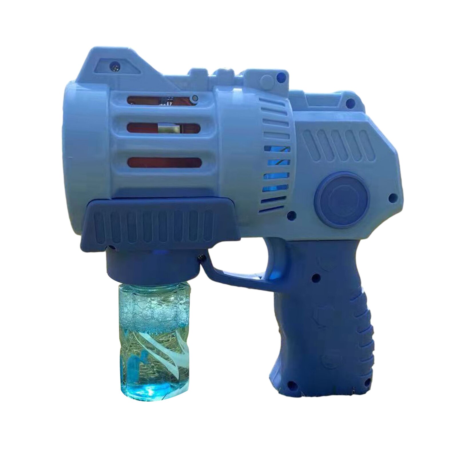 Bubble Machine Met Licht Automatische Outdoor Zomer Bellen Maker Tuin Kids Speelgoed Plezier Blauw Roze 2 kleuren: Blue