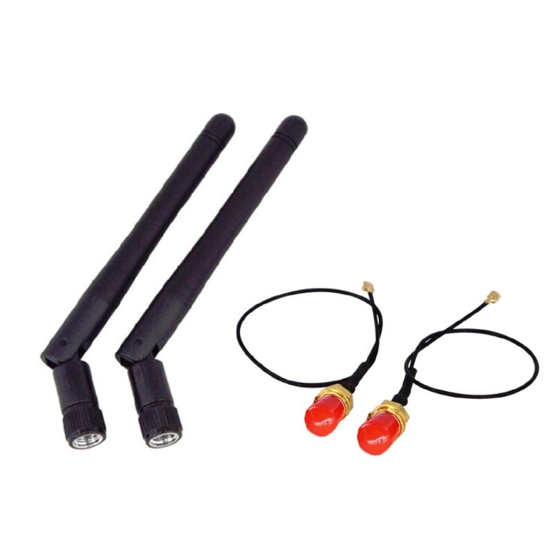 2.4GHz Draadloze Antenne met RP-SMA Mannelijke Connector Antenne Pigtail Kabel voor PCI-E WiFi Netwerkkaart WiFi Router Mobiele Hotspot