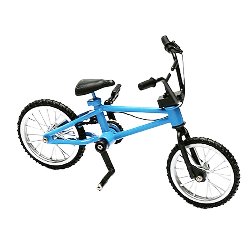 Schaal 1:18 Legering Model Fiets Vinger Speelgoed Gegoten Replica Voor Poppenhuis Miniatuur Mountainbike Voor Boutique Collectie: Blue