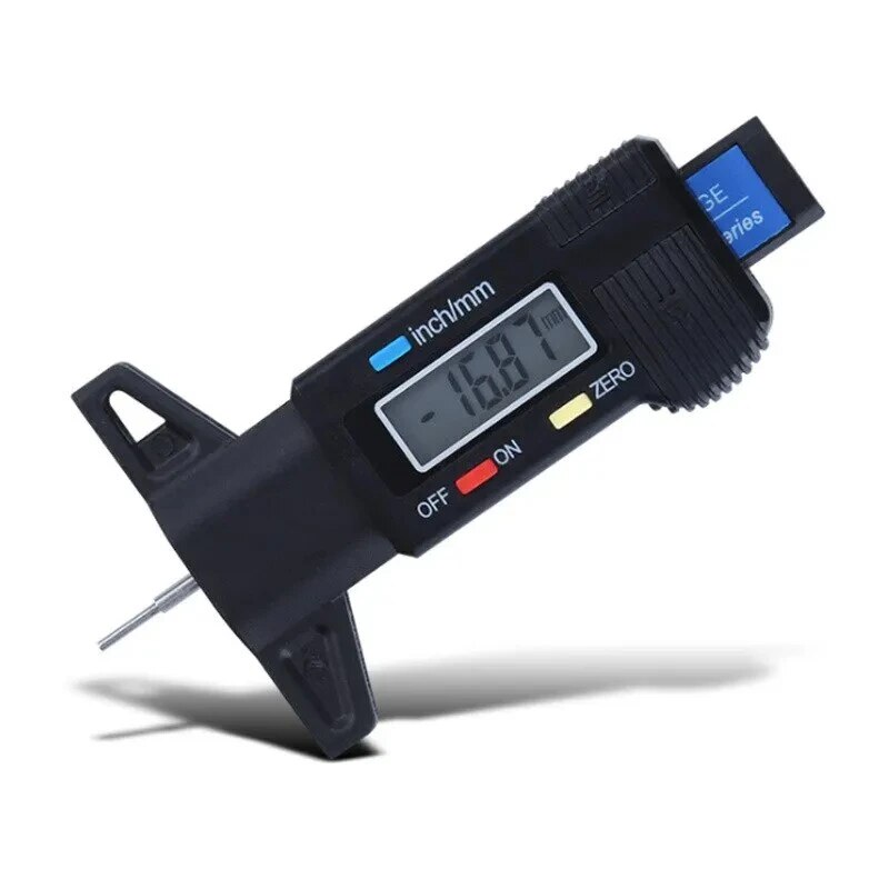 1PC Digitale Tiefenmesser Messschieber Profiltiefenmesser LCD Reifen Profil Messgerät Für Auto Reifen 0-25mm Messgerät Werkzeug Messschieber Reparatur Werkzeuge