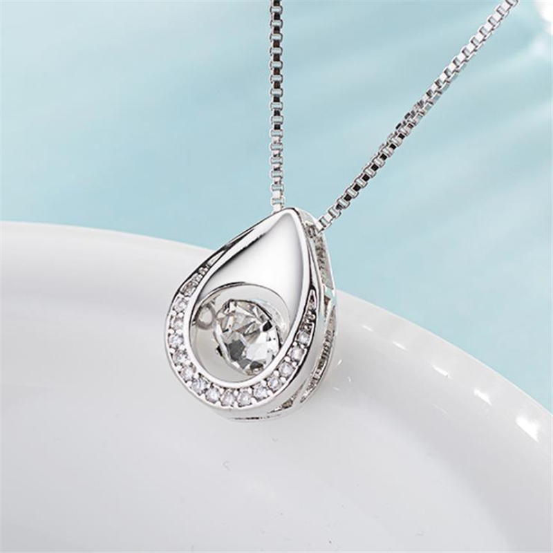 Kofsac Mode 925 Sterling Zilveren Kettingen Voor Vrouwen Exquisite Dansen Stone Water Hanger Sieraden Meisje