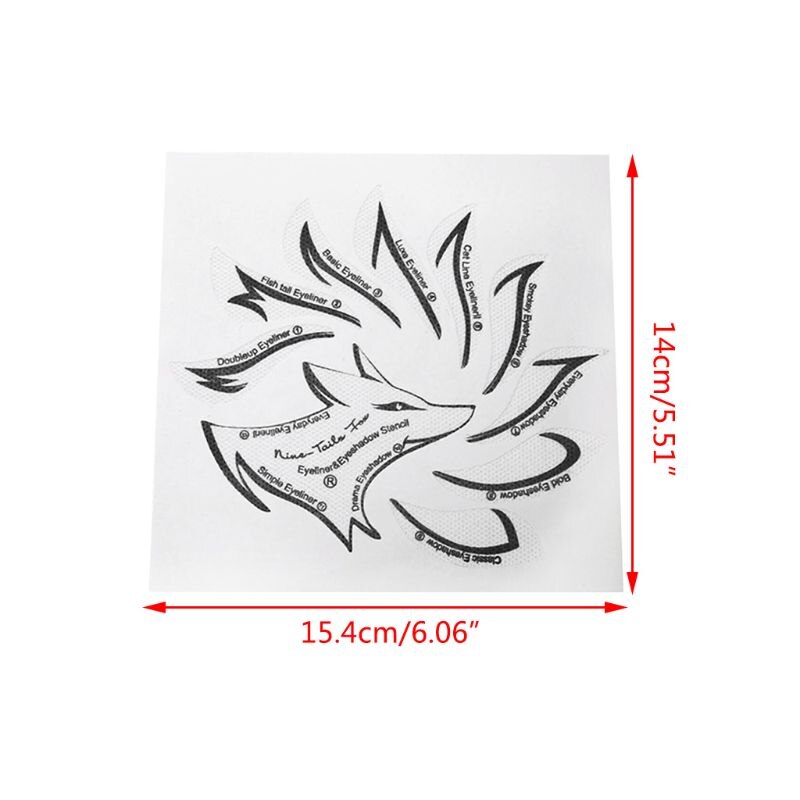 Kit de plantillas de sombra de ojos delineador de ojos materiales no tejidos 12 estilos de maquillaje pegatinas para plantillas herramientas de modelado de tarjetas