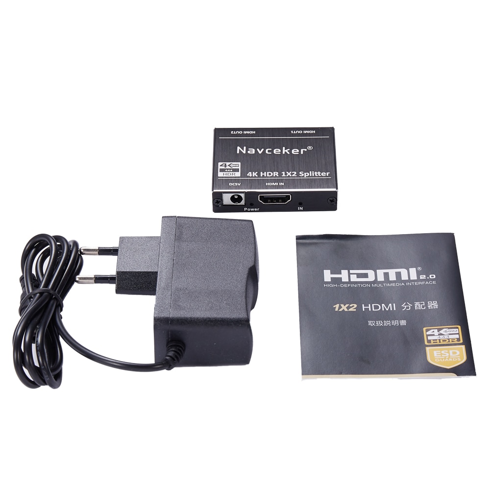 4K 60Hz Hdr Hdmi 2.0 Splitter 1X2 Splitter Hdmi 2.0 4K Ondersteuning Hdcp 2.2 uhd Hdmi Splitter 2.0 Switch Box Voor PS4 Projector