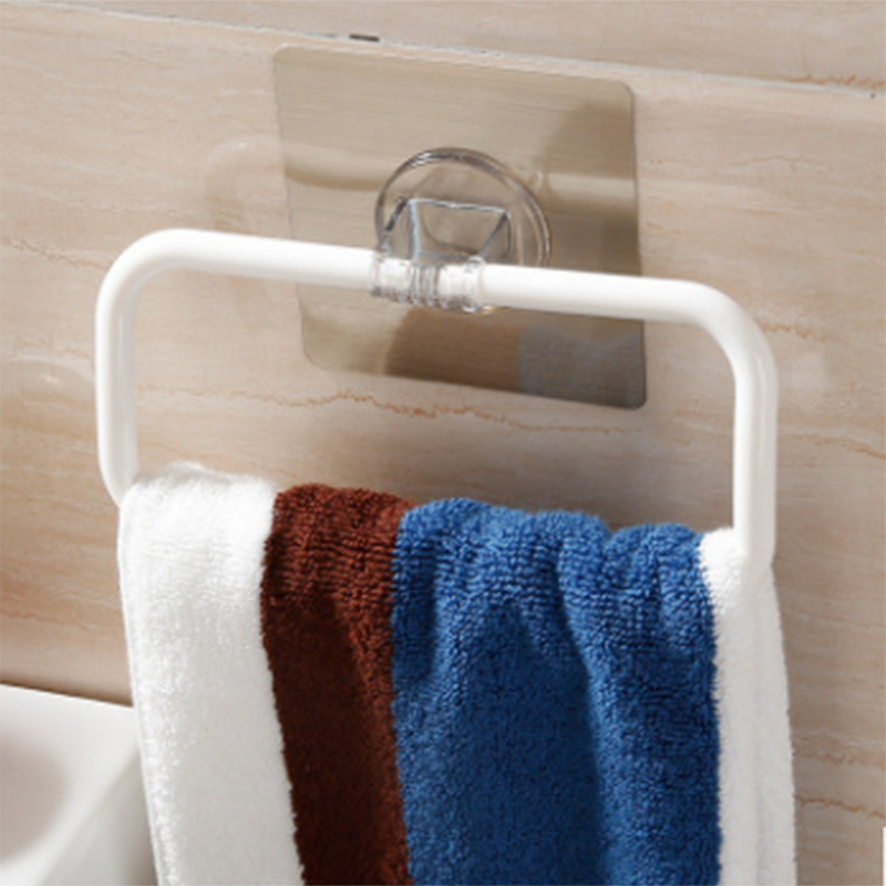 Home Storage Suction Cup Wall Hanger Durable Storage Rack Bathroom Towel Rack For Scarves Bathroom Organizer Towel Holder Bar