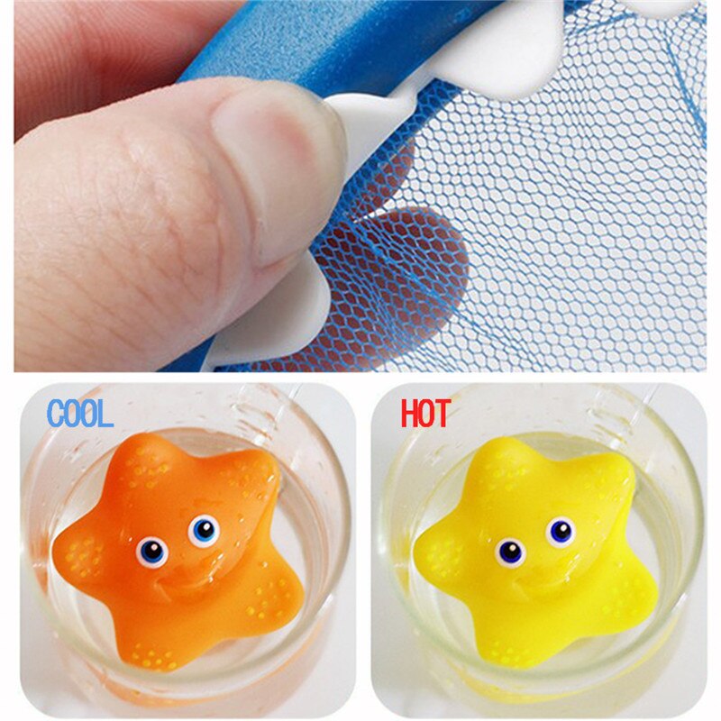 4Pcs/Set Network Bag Pick Up Cat Fish Kids Toy Child Fishing Toys Swimming Classes Summer Play Water Bath Doll Water Spray LA