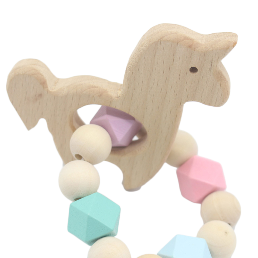 Baby Wood Teething Bracelet Toy Small Animal Shaped Jewelry Teether For Baby Teethe Toys Molar Bracelet Soother Bracelets #40