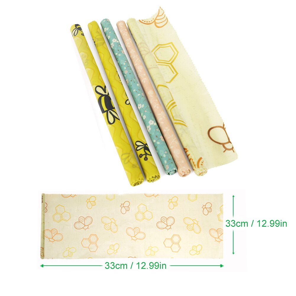 Réutilisable Wraps De Conservation Des Aliments Frais De Stockage Organique Cire D'abeille Tissu Wrap Film Alimentaire Modèle Fait Sur Commande
