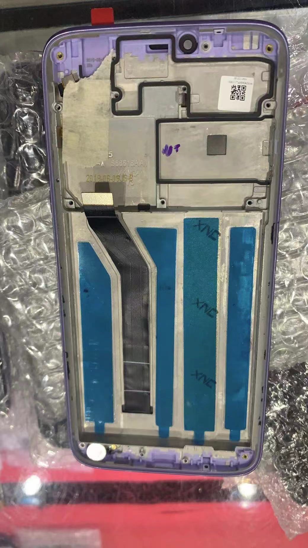 Original Lcd 6.2" For Motorola Moto G7 Power XT1955-5 XT1955-6 LCD Display Screen Digitizer Assembly With Frame Replacement LCD: 155mm purpl frame