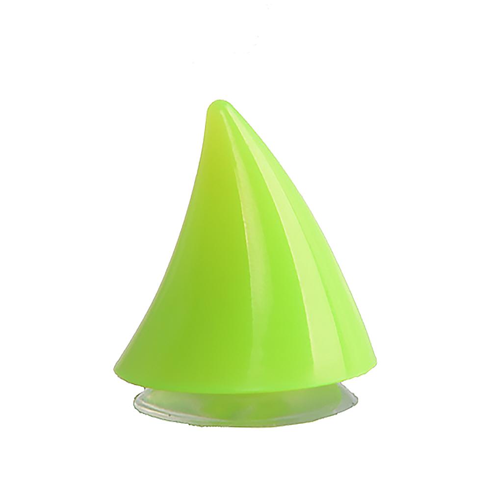 Motorrad Helm Ecke Plastik robust Silikon Saugen Tasse Sanft Horn Dekoration Headwear Gummi Horn Dekoration Zubehör: Grün