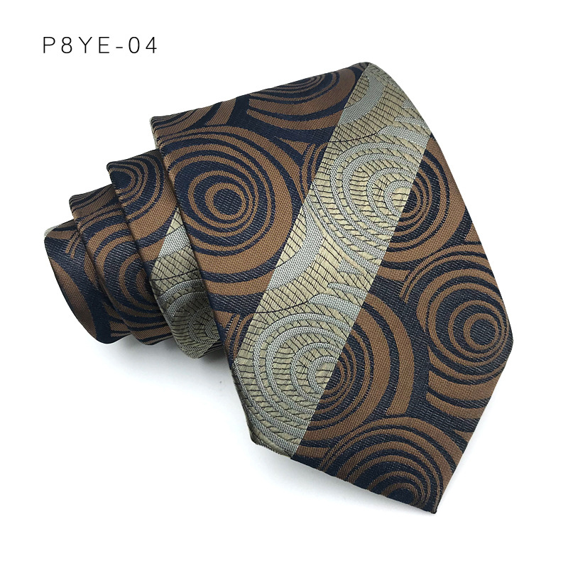 Corbata de lujo de 8CM para hombre, corbatas a rayas para hombre, novio, padrino de boda, corbata tejida de Jacquard, accesorios formales para de negocios: Verde militar
