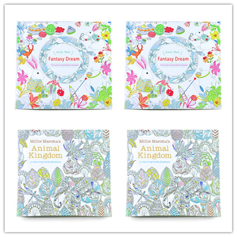 4 pcs/Lot Fantasy Dream Secret Garden Coloring Book For Adults Children Anti-Stress Drawing Art Books School Office Stationery: G