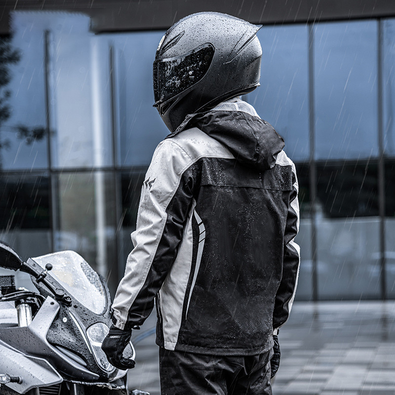 Outdoor Motorcycle aterproof Clothing Ultra-thin Raincoat Set Motocross Breathable Comfortable Reflective Climbing Rain Coat