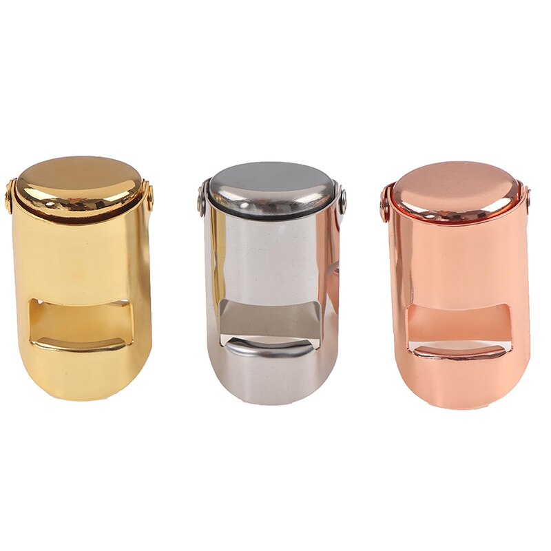 1PC Stainless Steel Bottle Cap Champagne Red Wine Silica Gel Preservation Cap