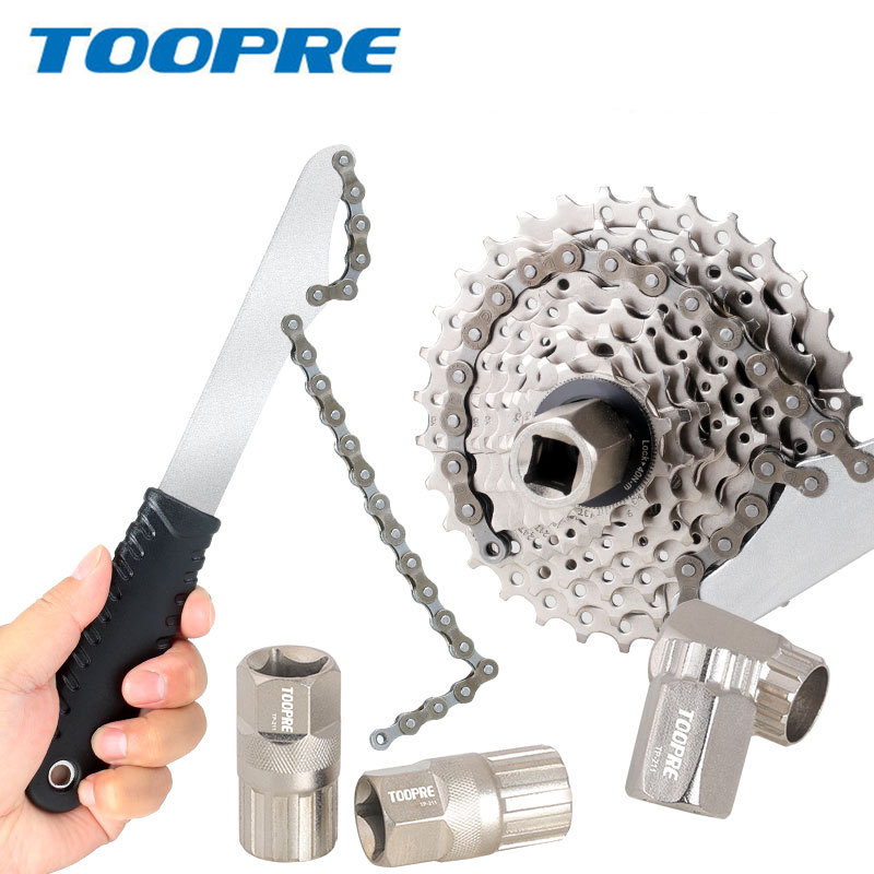 TOOPRE Bicycle Cassette Freewheel Sleeve Thread-on Freewheel Bottom Bracket Hubs Removal Repair Tool Bike Parts