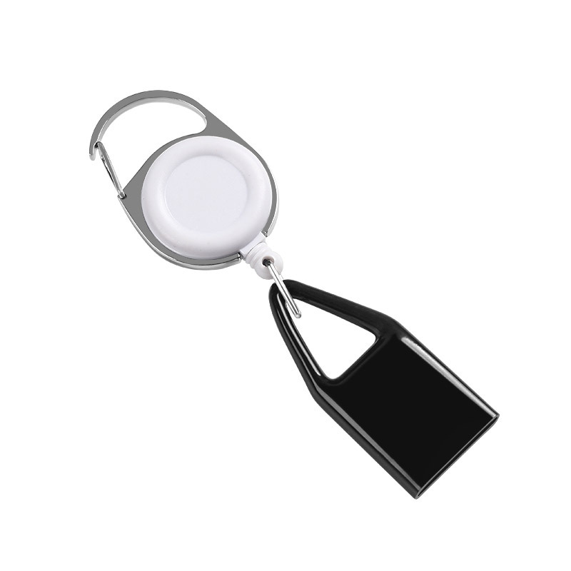 Draagbare Aansteker Hoes Hoes Tas Houder Riem Tas Met Sleutelhanger Intrekbare Touw Clip Aansteker Tas Case: WHITE