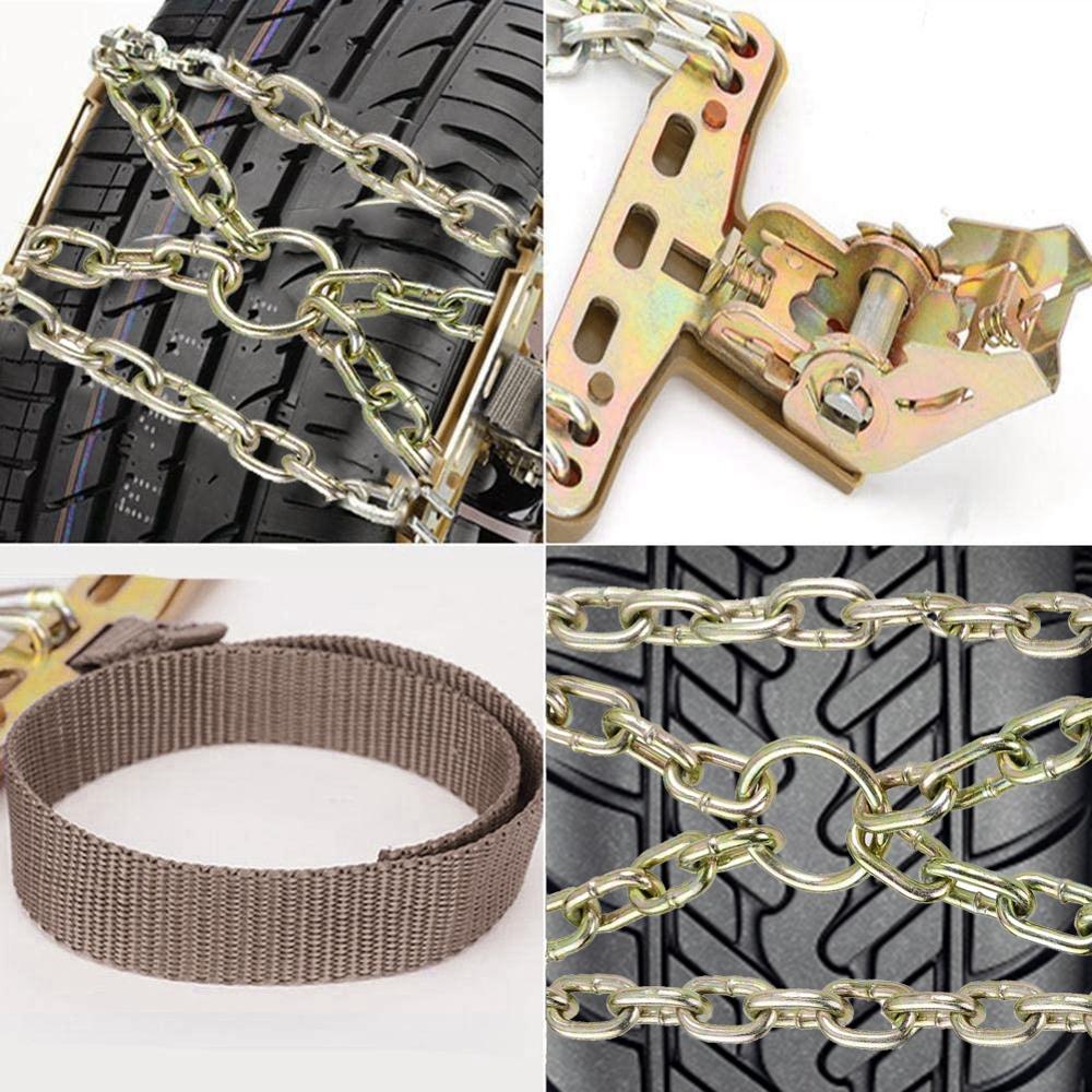 Chaînes à neige de voiture Composite réglable pneu chaînes à neige anti-dérapant chaîne à neige d'urgence avec largeur de pneu varier 8 pièces/ensemble