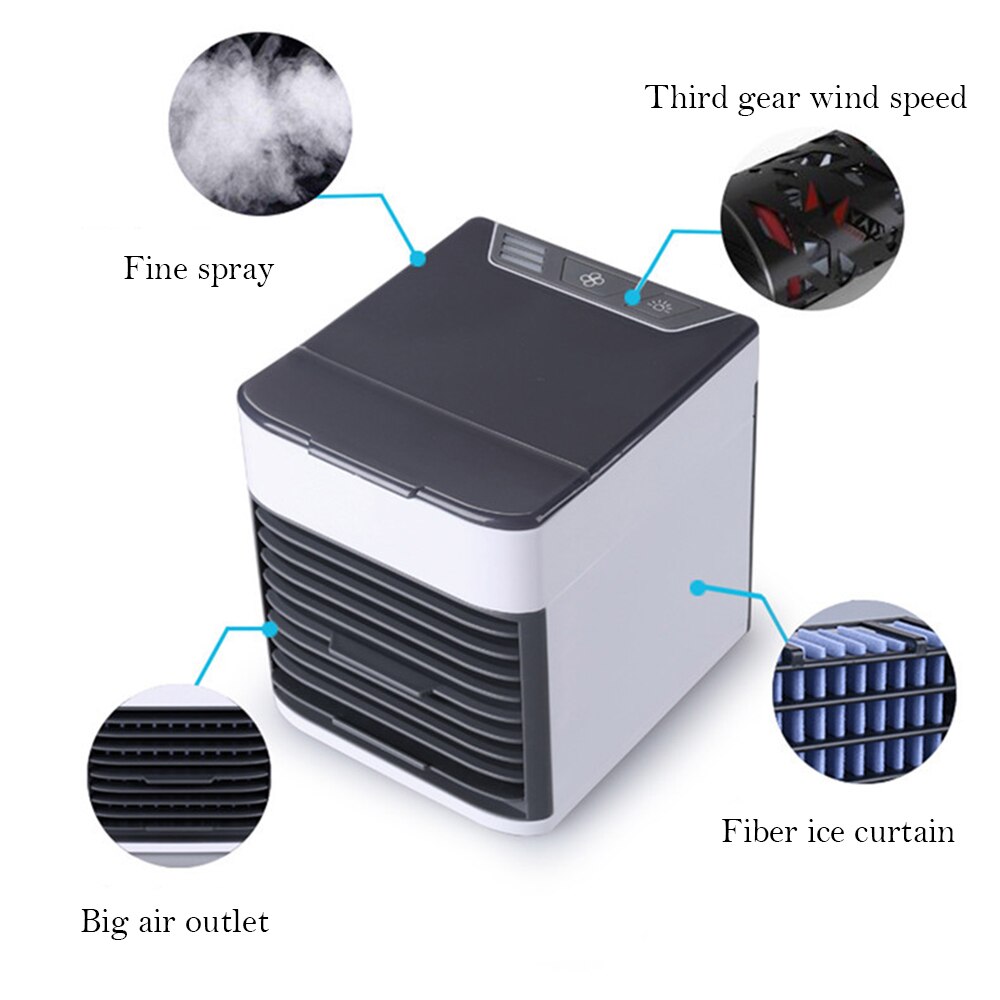 Portable Air Cooler Fan Mini Mobile Air Conditioner For Home Cooling Fan Portable Air Conditioning Space USB Desk Fans
