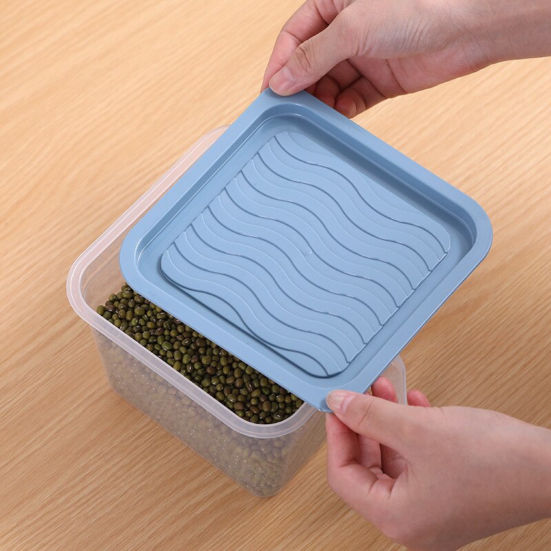 Kitchen Food Container Transparent Storage Box With Handle Refrigerator Drawer Organizer Plastic Fridge Storage Bin Containers