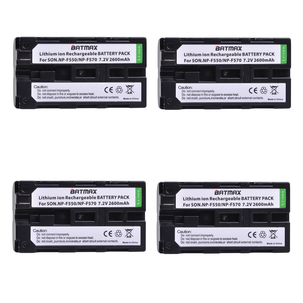 2600mAh NP-F550 NP F550 Battery Akkus + LCD Dual Charger for Sony NP-F330 NP-F530 NP-F570 NP-F730 NP-F750 Hi-8 TR716 6K Pro