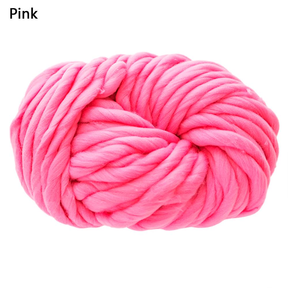 Chunky Zachte Wol Garen Sjaal Knit Dikte Warme Muts Huishoudelijke Benodigdheden Super Dikke Natuurlijke Wol Katoenen Draad Spinning Q4: Pink