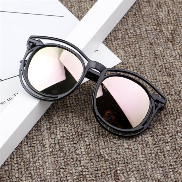 Nueva Color dulce para niños gafas de espejo reflexivas Unisex niños niñas gafas de sol niños gafas bebé protección UV: 9