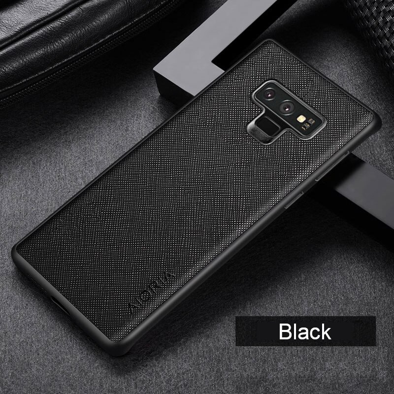 Case for Samsung Galaxy Note 9 Case TPU Around The Edge Protection Perfect PU Leather: Black