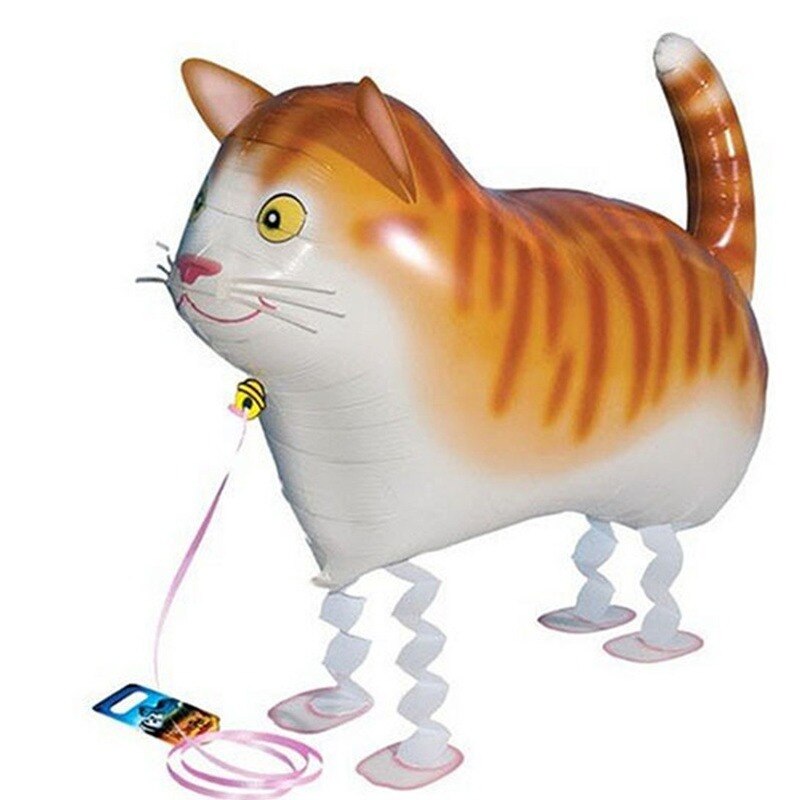 Nette Haustier Katze Folie Ballon gehen Tiere Aufblasbare Helium Ballon für Baby Dusche freundlicher Geburtstag Party Dekorationen