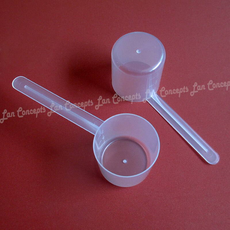 50 Stks/partij 30 Gram Plastic Scoop 60 Ml Hdpe Maatlepel 30G Meten Lepels Met Weegschalen-Doorschijnendheid