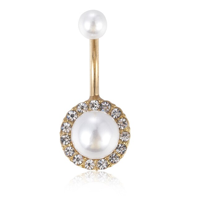 Piercing de nombril en titane pour femme, bijoux de corps, boucles d&#39;oreille, de ventre, à la: F