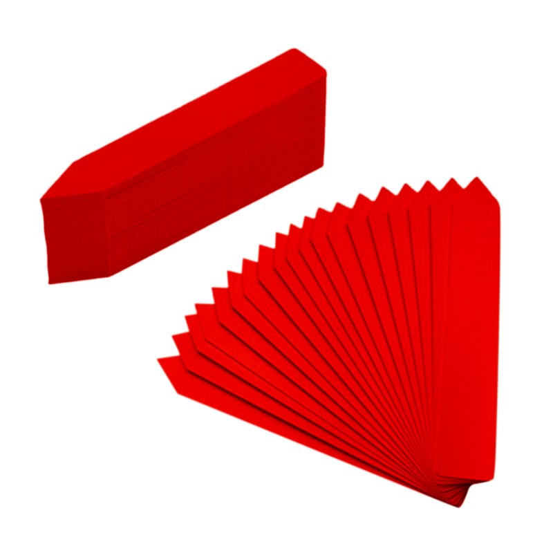 100/20 Pcs Gardening Plant Label Waterproof Plant Markers Plastic Insert Ground Card T shaped Plant Sign: red / 100pcs / L
