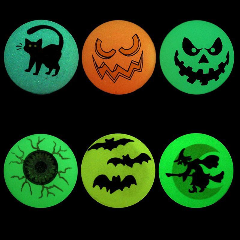 72Pc Halloween Thema Glow In The Dark Stuiterende Ballen Halloween Bouncy Party Favor Supplies Truc Of Behandelen Goodie Speelgoed