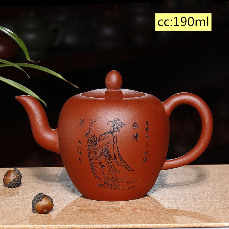 Retro tea set purple clay xi shi teapot Teaware decoration pot Authentic full handmade Chinese yixing purple sand teapot: E