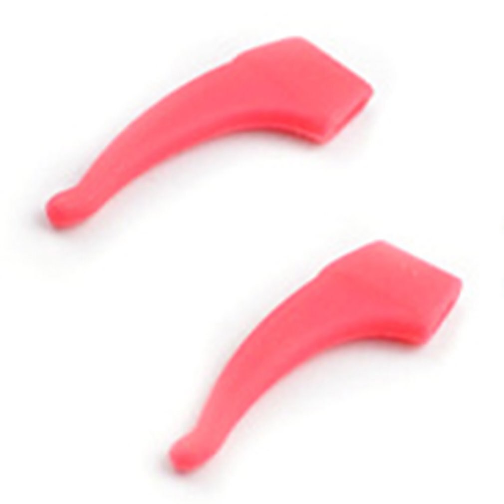 Comfortabele Zachte Siliconen Anti Slip Oor Haken Voor Bril Lenzenvloeistof Zonnebril Siliconen Glazen Accessoires: red