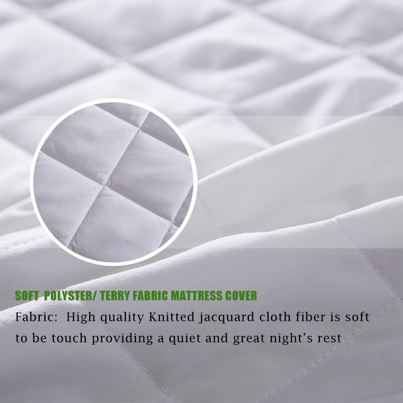 Koningin Koning Brushed Stof Gewatteerde Waterdichte Matras Cover Super Zacht Ademend Absorberende Persoonlijke Zorg Matras Protector