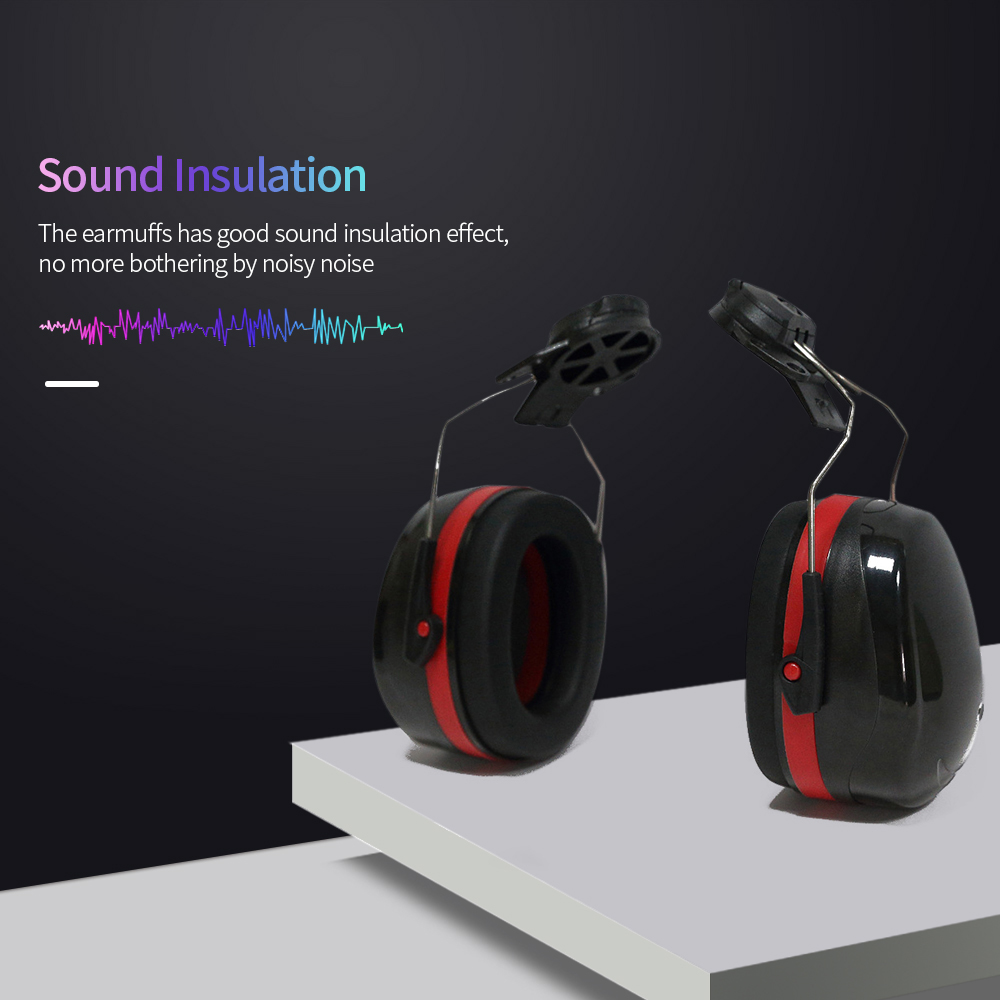 Hard Hat Mounting Ear Muffs Cap Mount Protective Earmuffs Noise Reduction Ear Covers Noise-cancelling Ear Protectors